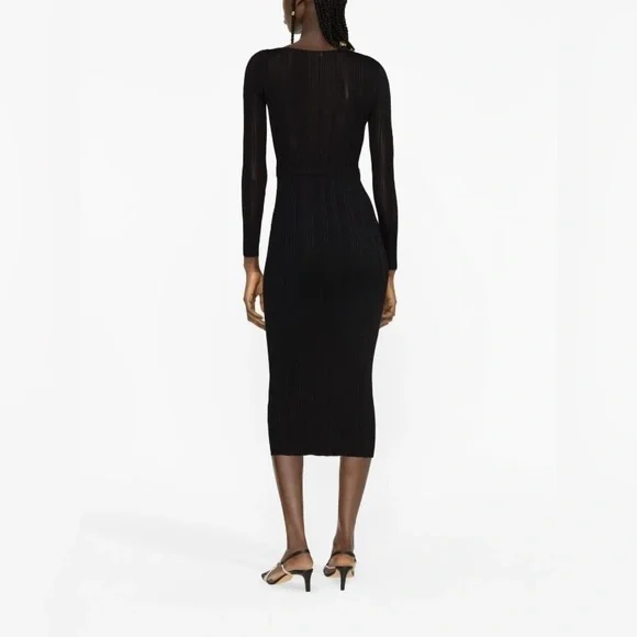 Brand new Self-Portrait cut-out detail ribbed-knit midi dress - Picture 2 of 11